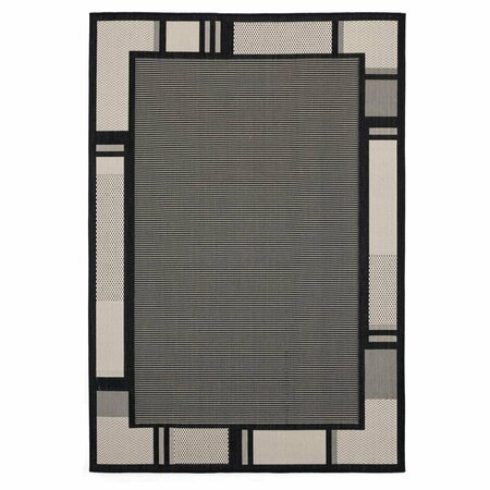 UNITED WEAVERS OF AMERICA 5 ft. 3 in. x 7 ft. 6 in. Augusta Matira Black Rectangle Area Rug 3900 10870 69